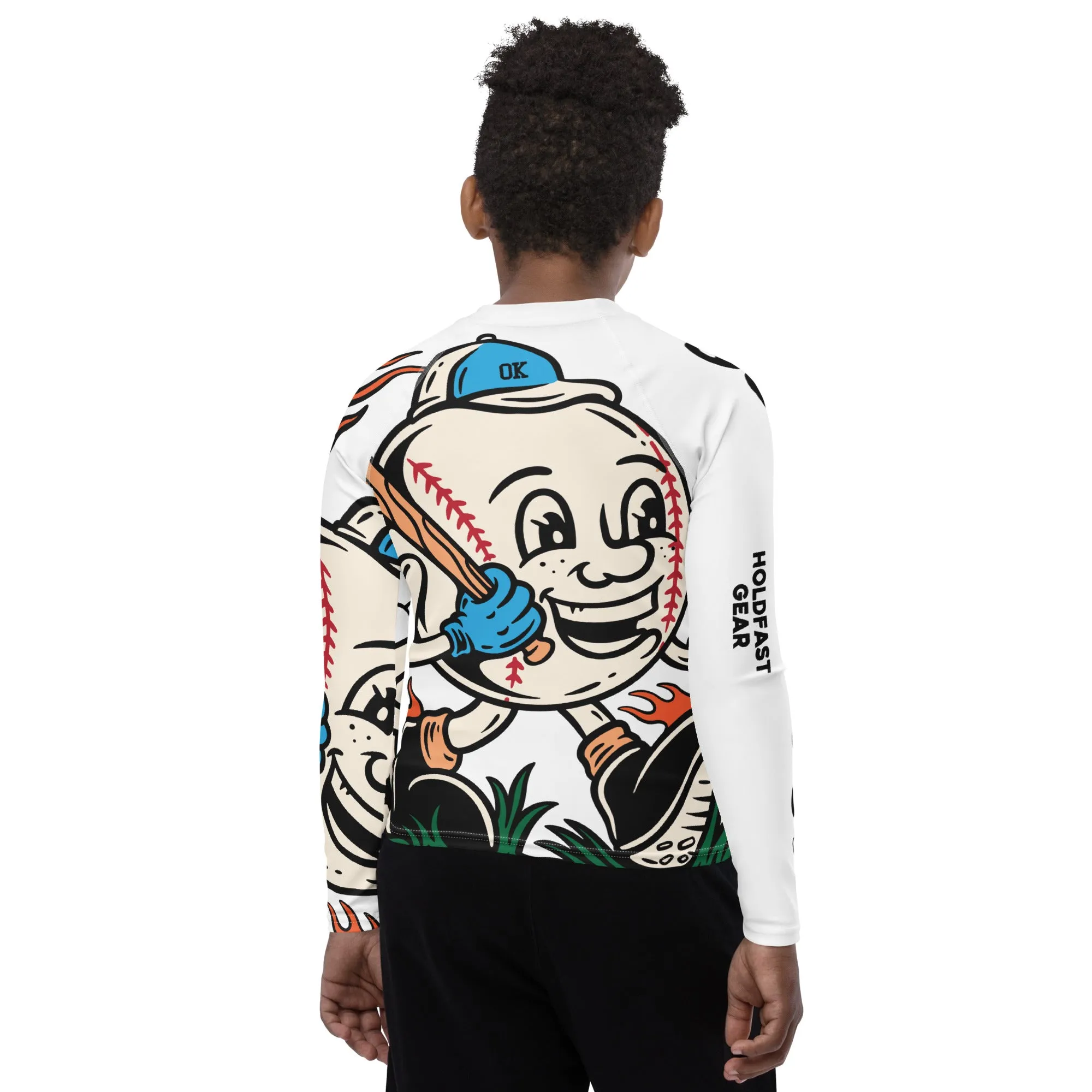 Bat Flippin' Hat Tippin' Youth Rash Guard