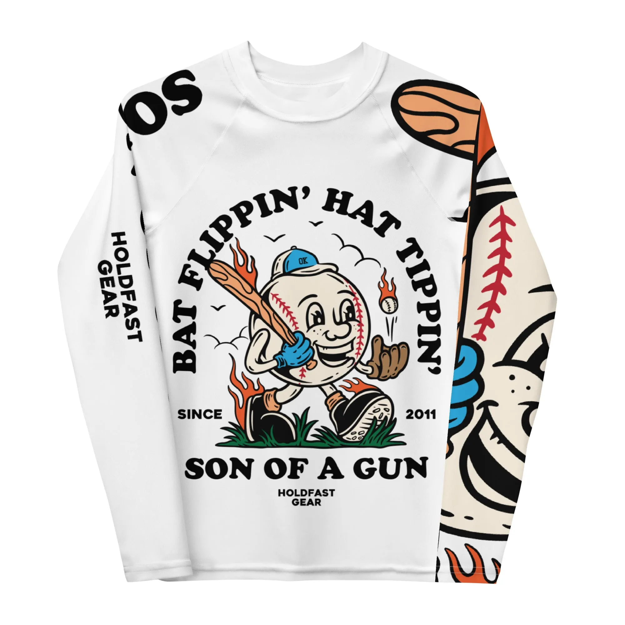Bat Flippin' Hat Tippin' Youth Rash Guard