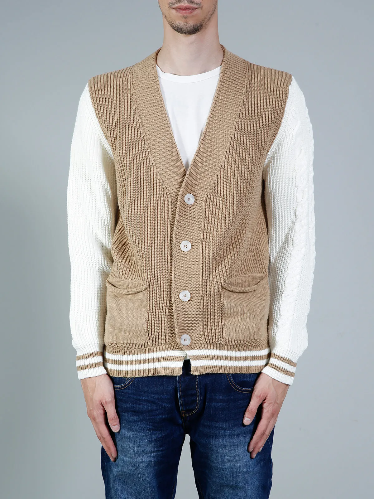 BERNA - Cardigan color block