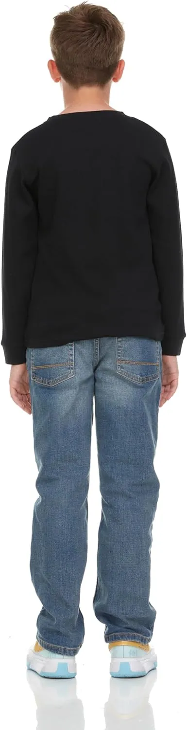 Boys' 2-Pack Long Sleeve Thermal Shirts  Warm & Breathable Tops for School and Play, Sizes 4-18