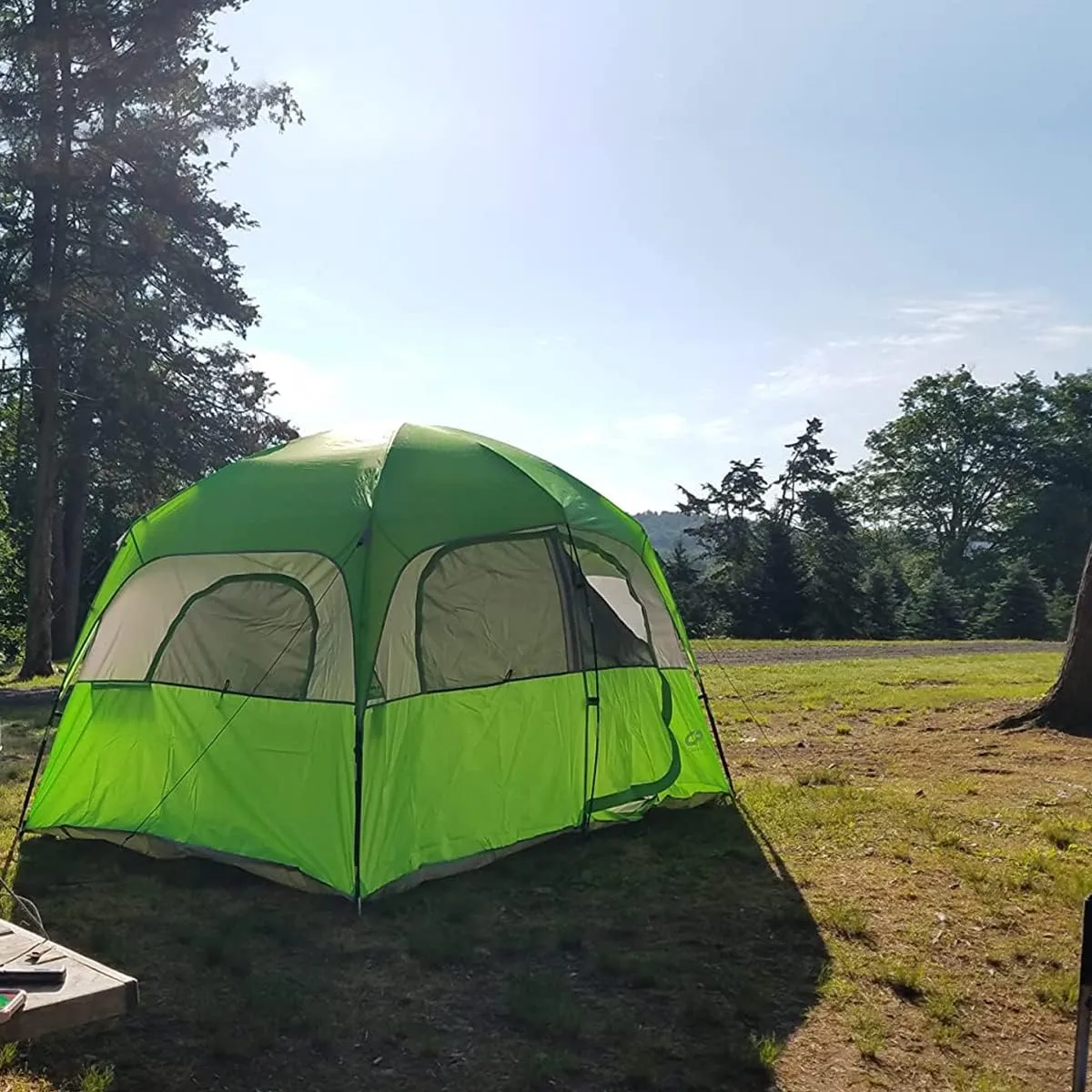 CAMPROS CP Tent 6/8 Person Camping Tents, Waterproof Windproof Family Tent with Top Rainfly, Large Mesh Windows, Double Layer, Easy Set Up, Portable with Carry Bag, for All Seasons