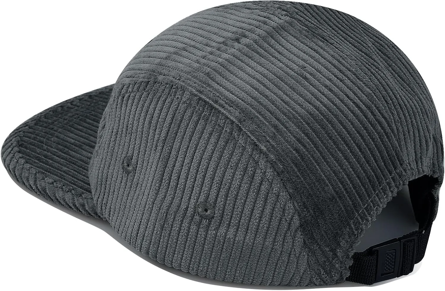 CLAPE Snapback 5 Panel Baseball Cap, Corduroy Breathable Flat Brim Trucker Hat Adjustable Unstructured Dad Hat Ball Caps