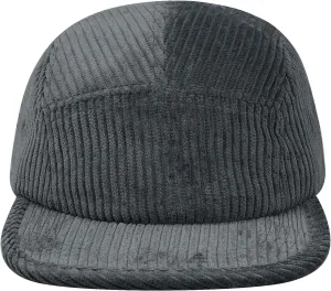 CLAPE Snapback 5 Panel Baseball Cap, Corduroy Breathable Flat Brim Trucker Hat Adjustable Unstructured Dad Hat Ball Caps