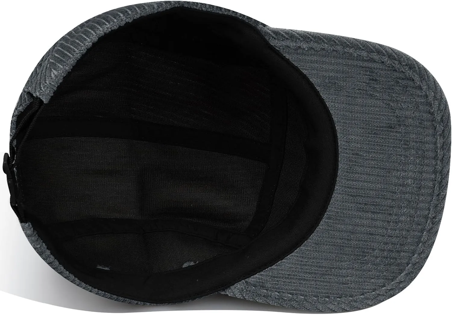 CLAPE Snapback 5 Panel Baseball Cap, Corduroy Breathable Flat Brim Trucker Hat Adjustable Unstructured Dad Hat Ball Caps