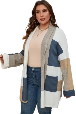 Color Block Long Sleeve Cardigan