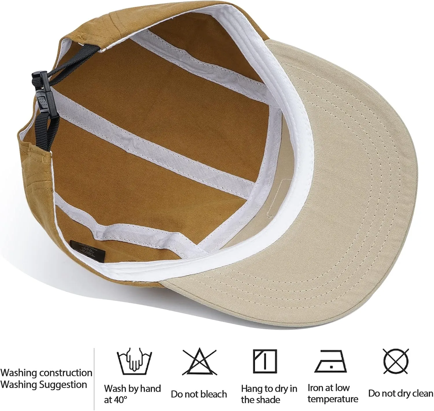 Croogo 5-Panel Flat Brim Baseball Cap Adjustable Snapback Hat Urban Flat Bill Trucker Hats Street Casual Men's Hip Hop Caps