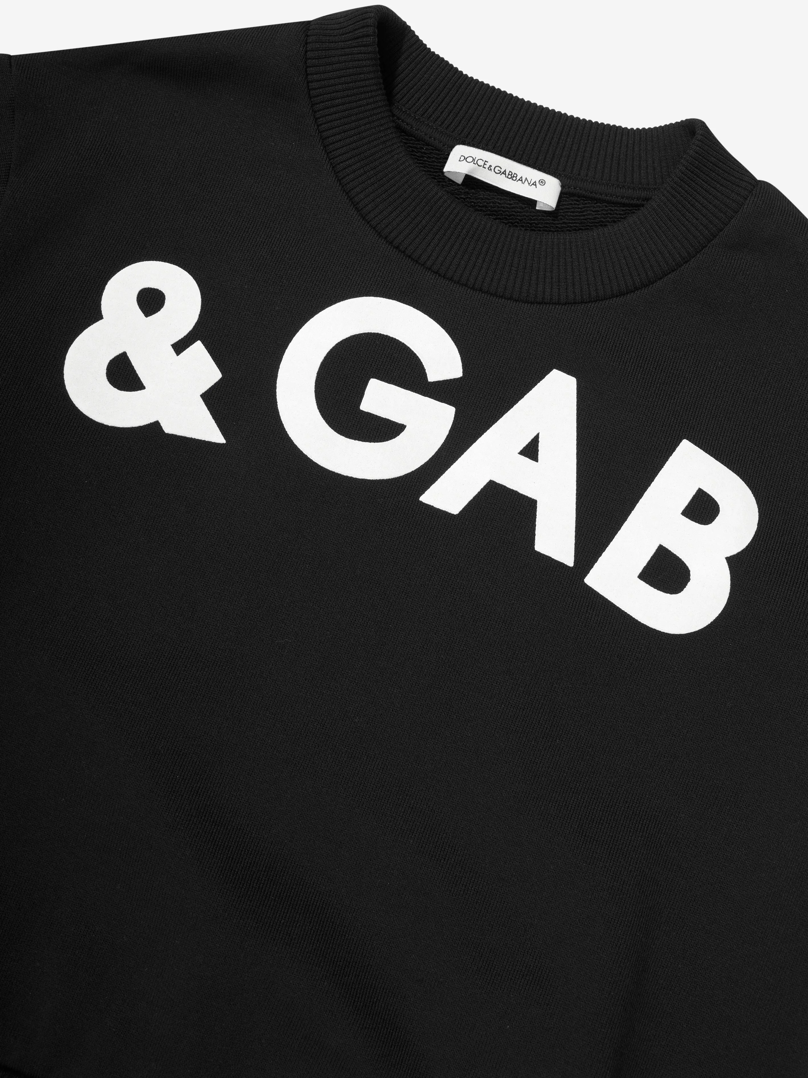 Dolce & Gabbana Boys Logo Sweatshirt in Black