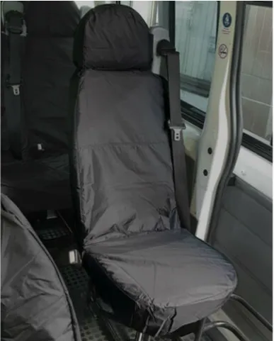 Ford Transit MK7 Minibus INKA Front & Rear Waterproof Seat Covers In Grey MY 2010 - 2014