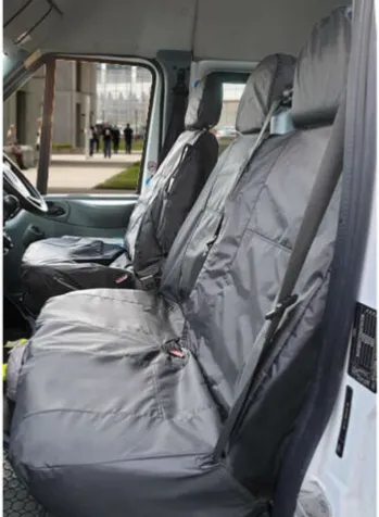 Ford Transit MK7 Minibus INKA Front & Rear Waterproof Seat Covers In Grey MY 2010 - 2014