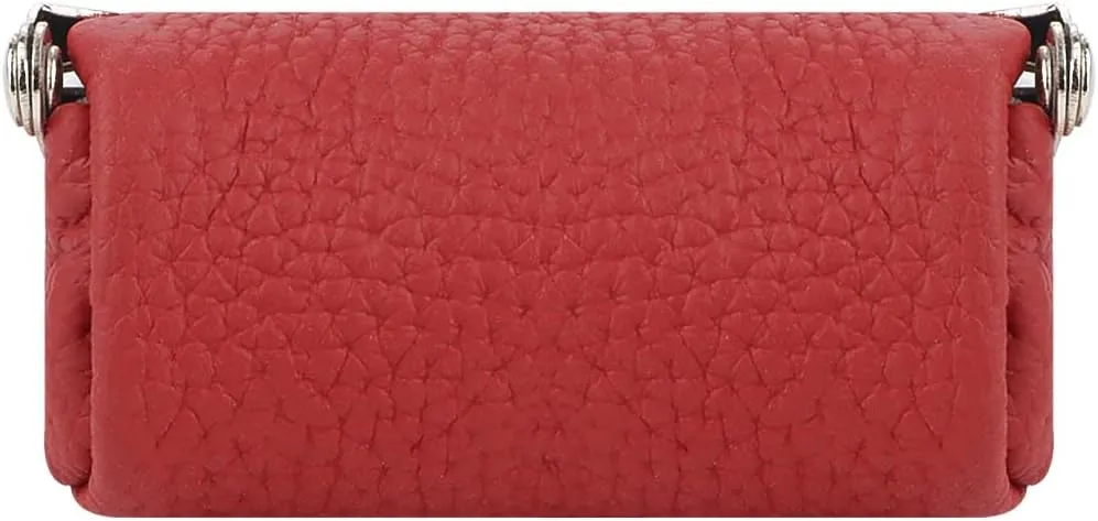 Genuine Leather Mini Jewelry Women's Coin Purse Solid Color Kiss Lock Change Pouch Casual Style Small Storage Bag for Women 1894 (Rose-1)