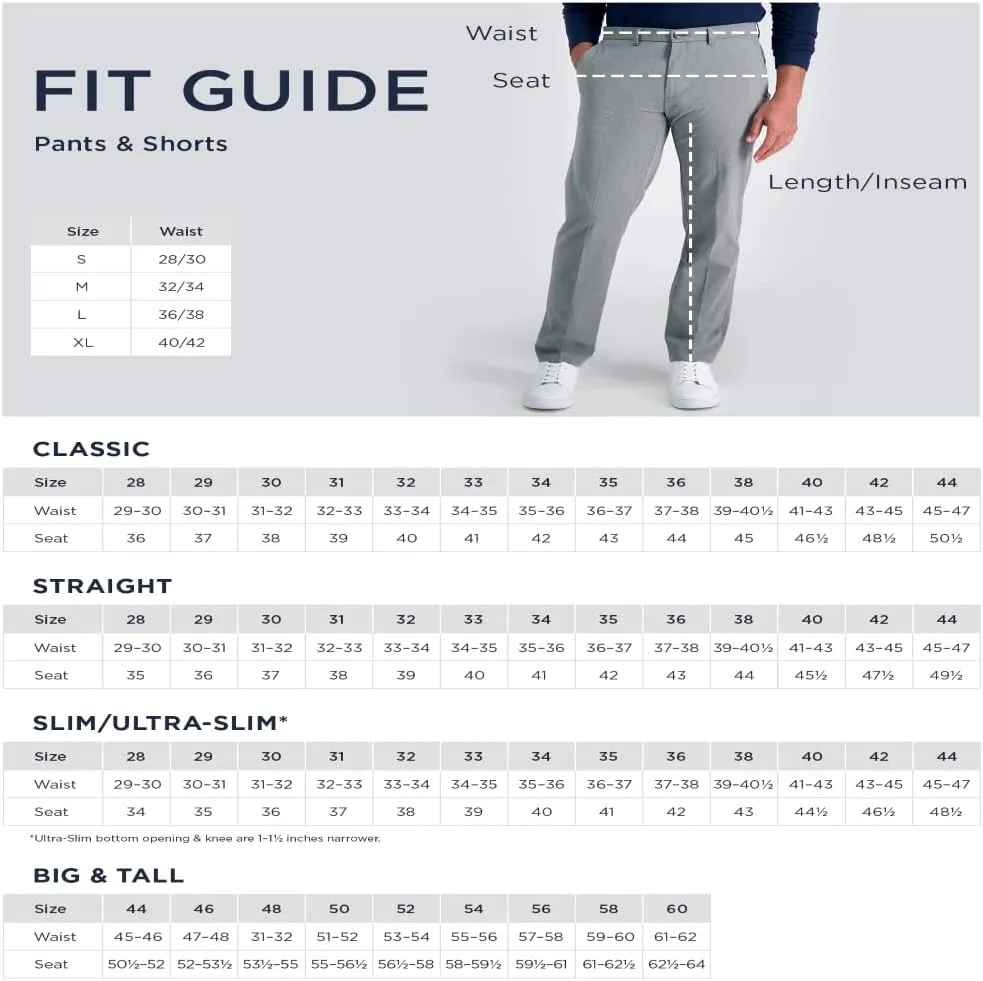 Haggar Men's Cool 18 Pro Straight Fit Flat Front 4-Way Stretch Expandable Waist Shorts - 7 and 9.5 Inch Inseams