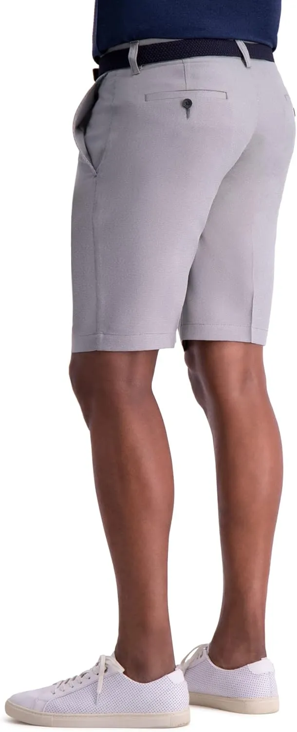 Haggar Men's Cool 18 Pro Straight Fit Flat Front 4-Way Stretch Expandable Waist Shorts - 7 and 9.5 Inch Inseams