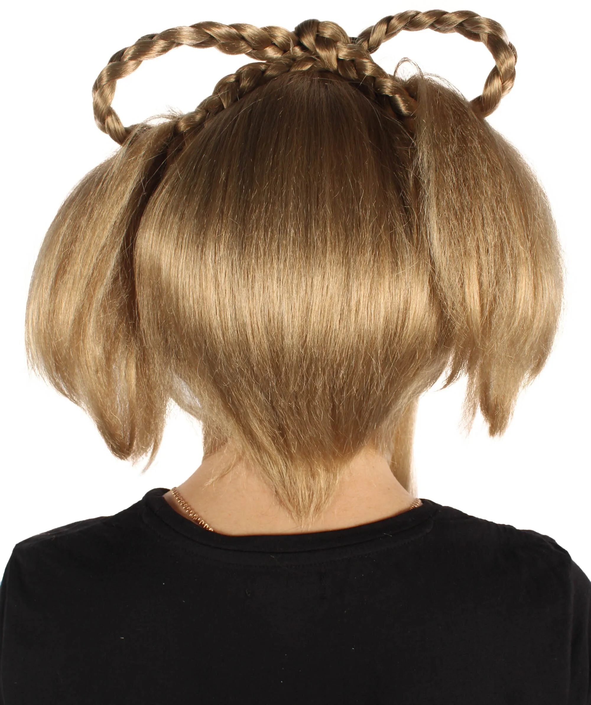 HPO Adult Women's Action Role Play Video Game Character Short Cosplay Blonde Wig I Perfect for Halloween I Flame-retardant Synthetic Fiber