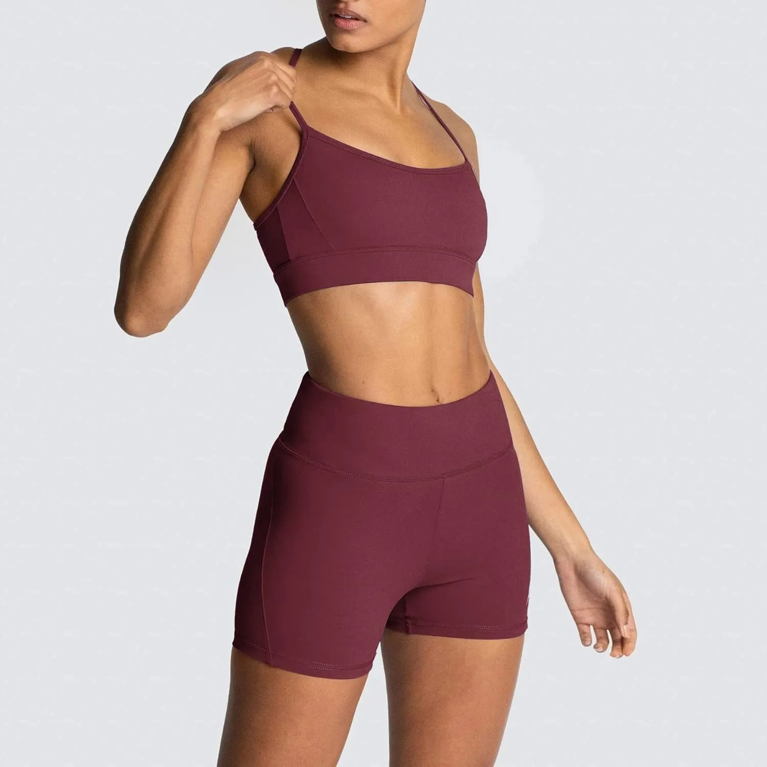 IMEKIS Women's Workout Sets 2 Piece Yoga Outfit High Waisted Biker Shorts Leggings Sports Bra Gym Fitness Clothes Tracksuit