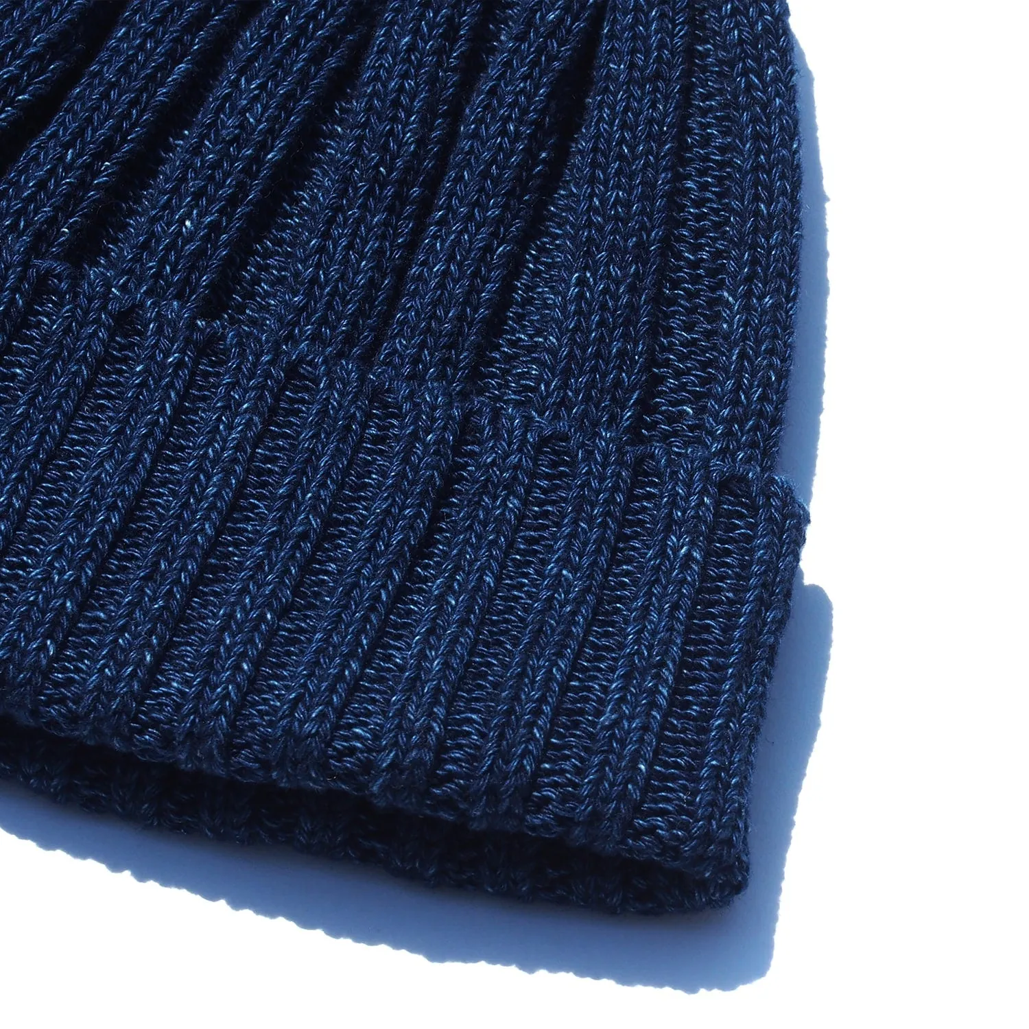 Indigo Bold Rib Beanie