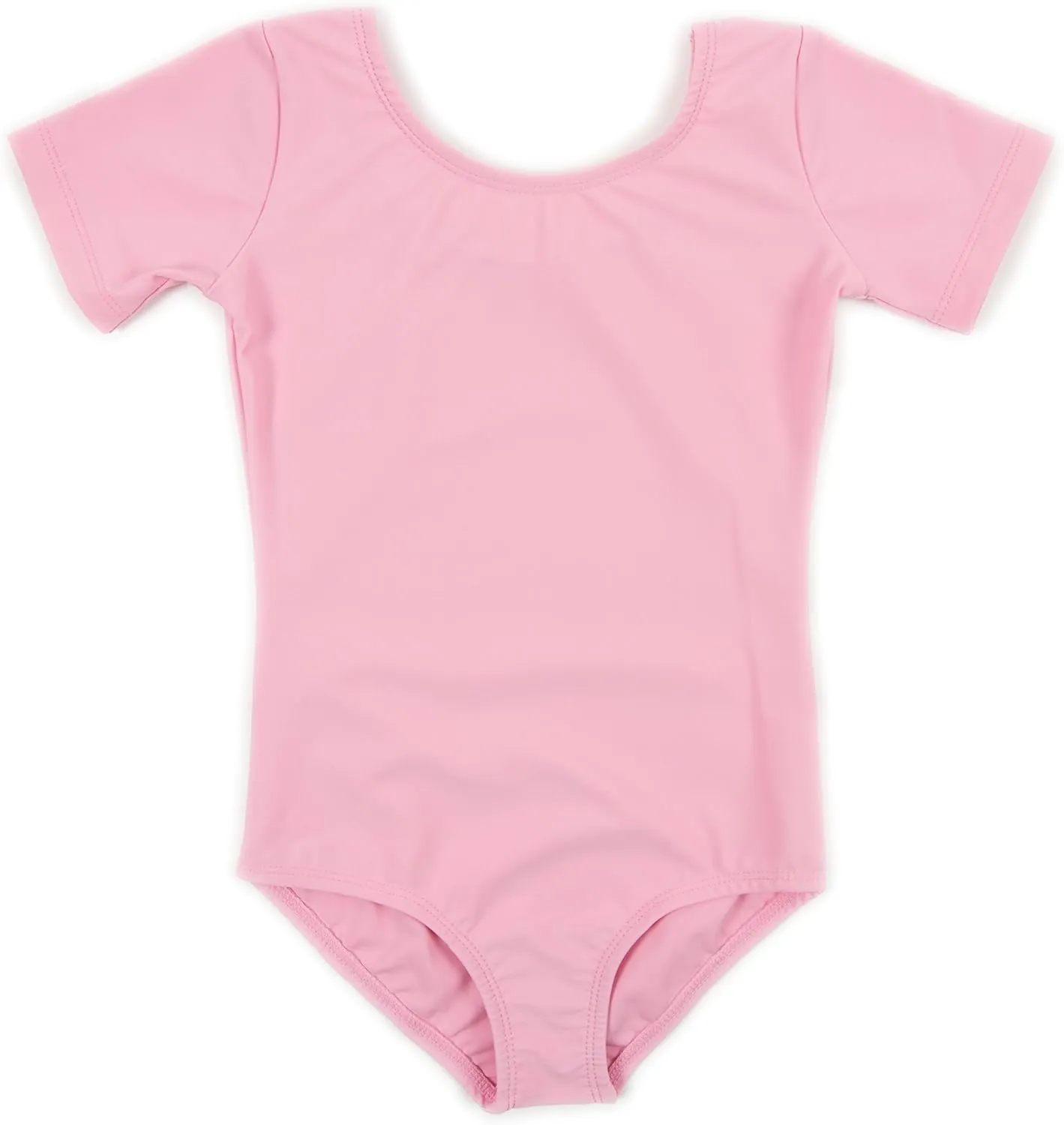 Leveret Girls Leotard Basic Short Sleeve Ballet Dance Leotard Kids & Toddler Shirt (Toddler-14 Years) Variety of Colors