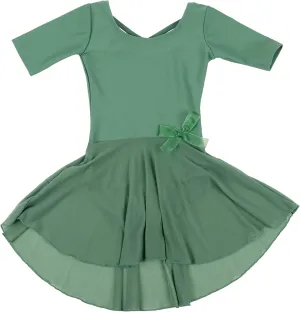 Leveret Kids Girls Skirt Leotard Long Sleeve Size Toddler-X-Large (2-14 Years) Variety of Colors