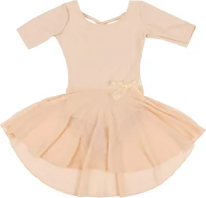 Leveret Kids Girls Skirt Leotard Long Sleeve Size Toddler-X-Large (2-14 Years) Variety of Colors