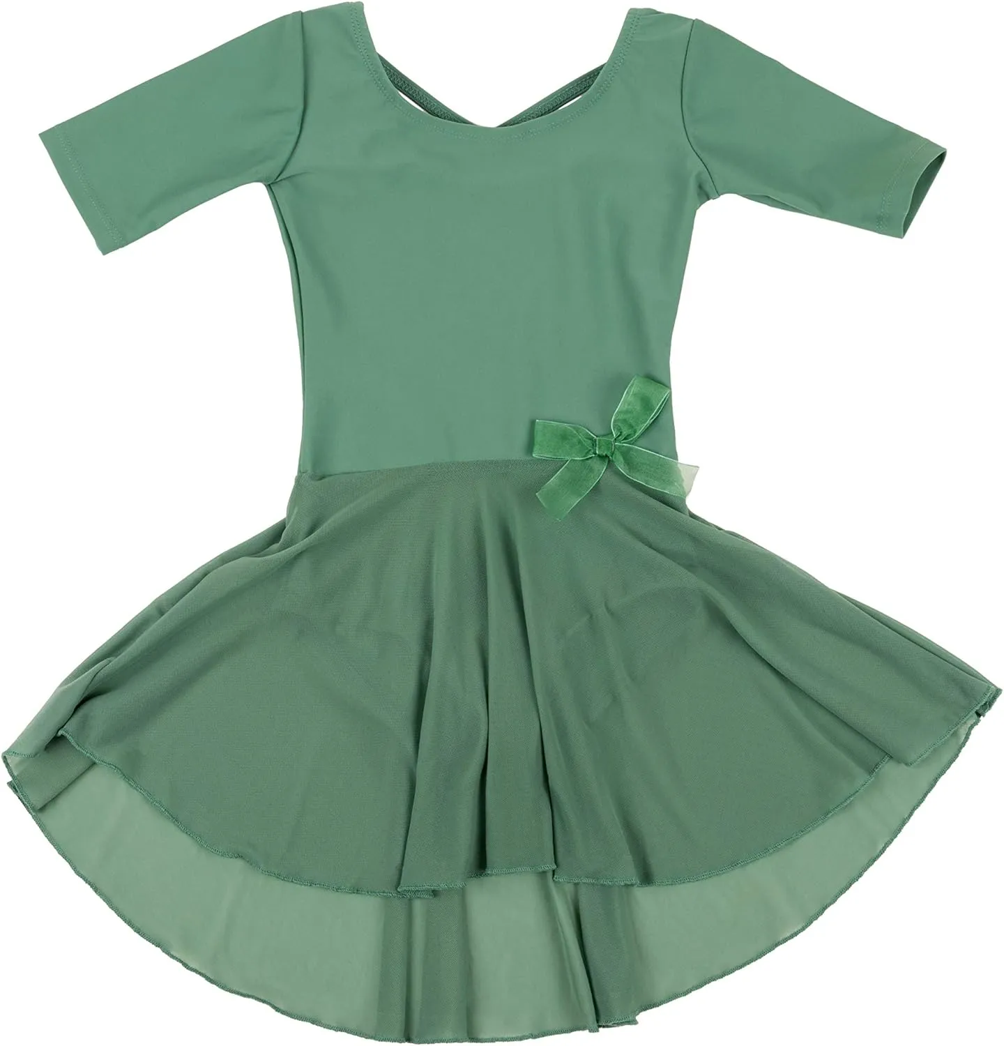 Leveret Kids Girls Skirt Leotard Long Sleeve Size Toddler-X-Large (2-14 Years) Variety of Colors