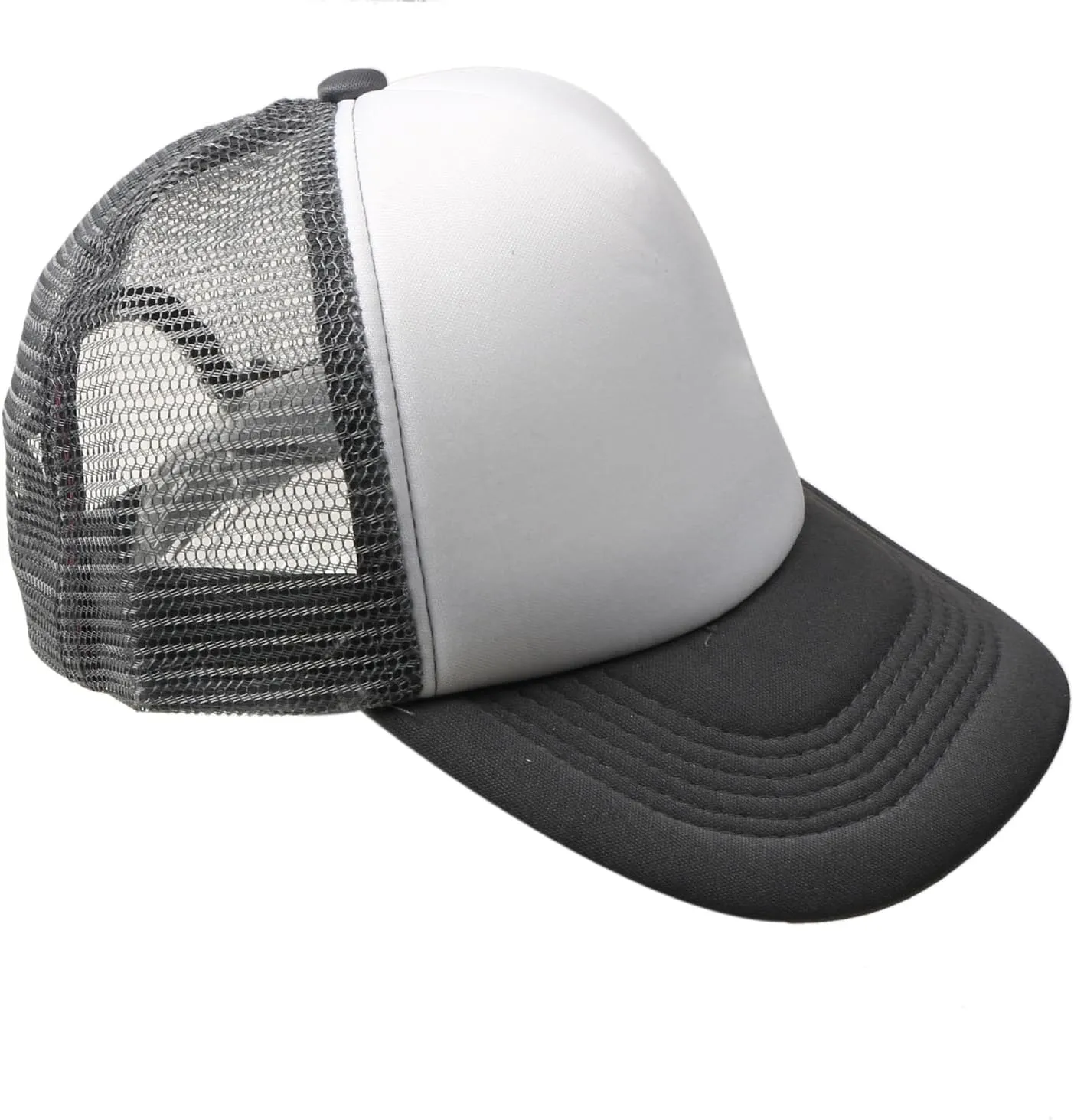 Men Women Foam Trucker Hat Mesh Cap Solid Colors Lightweight with Adjustable Snapback Collection
