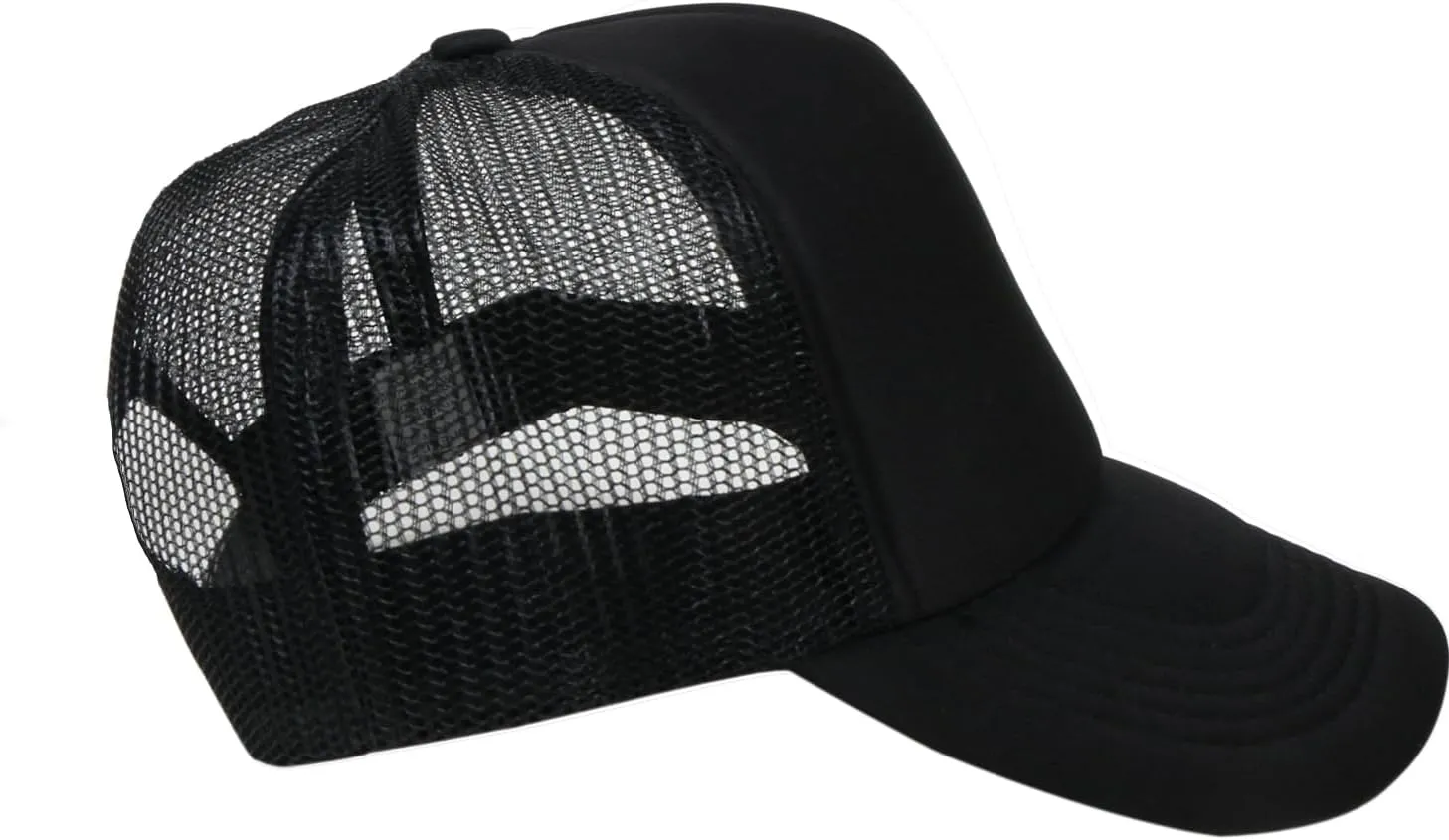 Men Women Foam Trucker Hat Mesh Cap Solid Colors Lightweight with Adjustable Snapback Collection