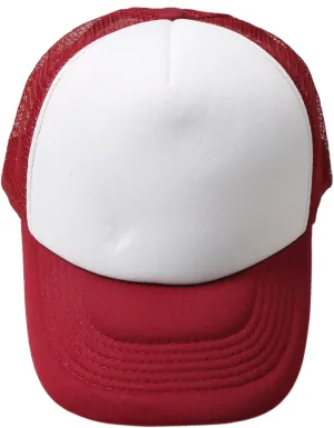 Men Women Foam Trucker Hat Mesh Cap Solid Colors Lightweight with Adjustable Snapback Collection