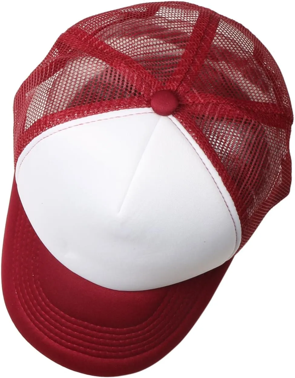 Men Women Foam Trucker Hat Mesh Cap Solid Colors Lightweight with Adjustable Snapback Collection