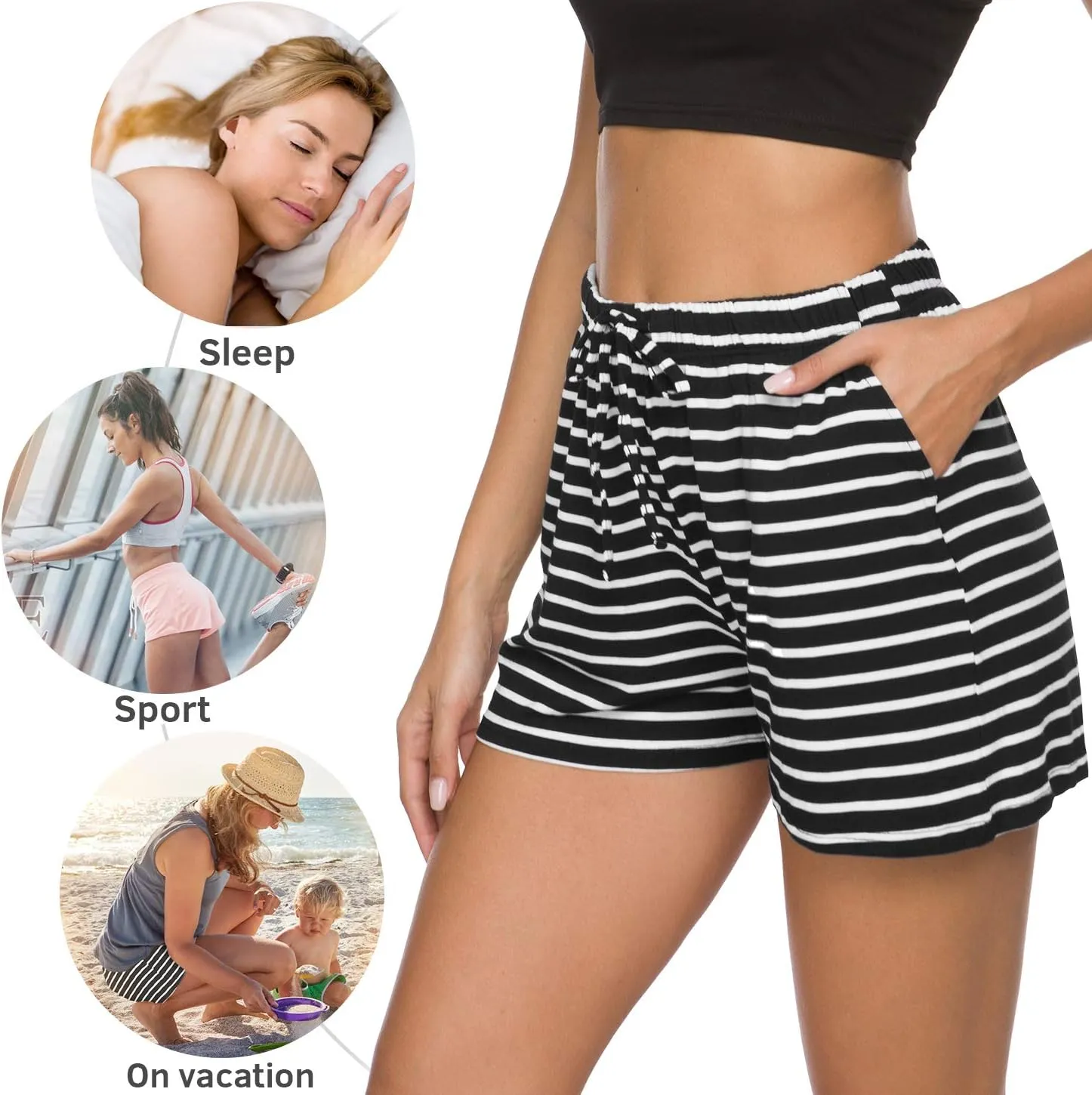 Orrpally Pajama Shorts Womens Lounge Short Sleep Shorts Pajama Bottoms