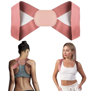 Posture Corrector for Teens and Women,Adjustable Breathable Upper Back Brace Support Straightener for 88~132 Lb Teenagers and Women Corset Spine Support Belt Pain Relief for Neck Shoulder Back(Pink)
