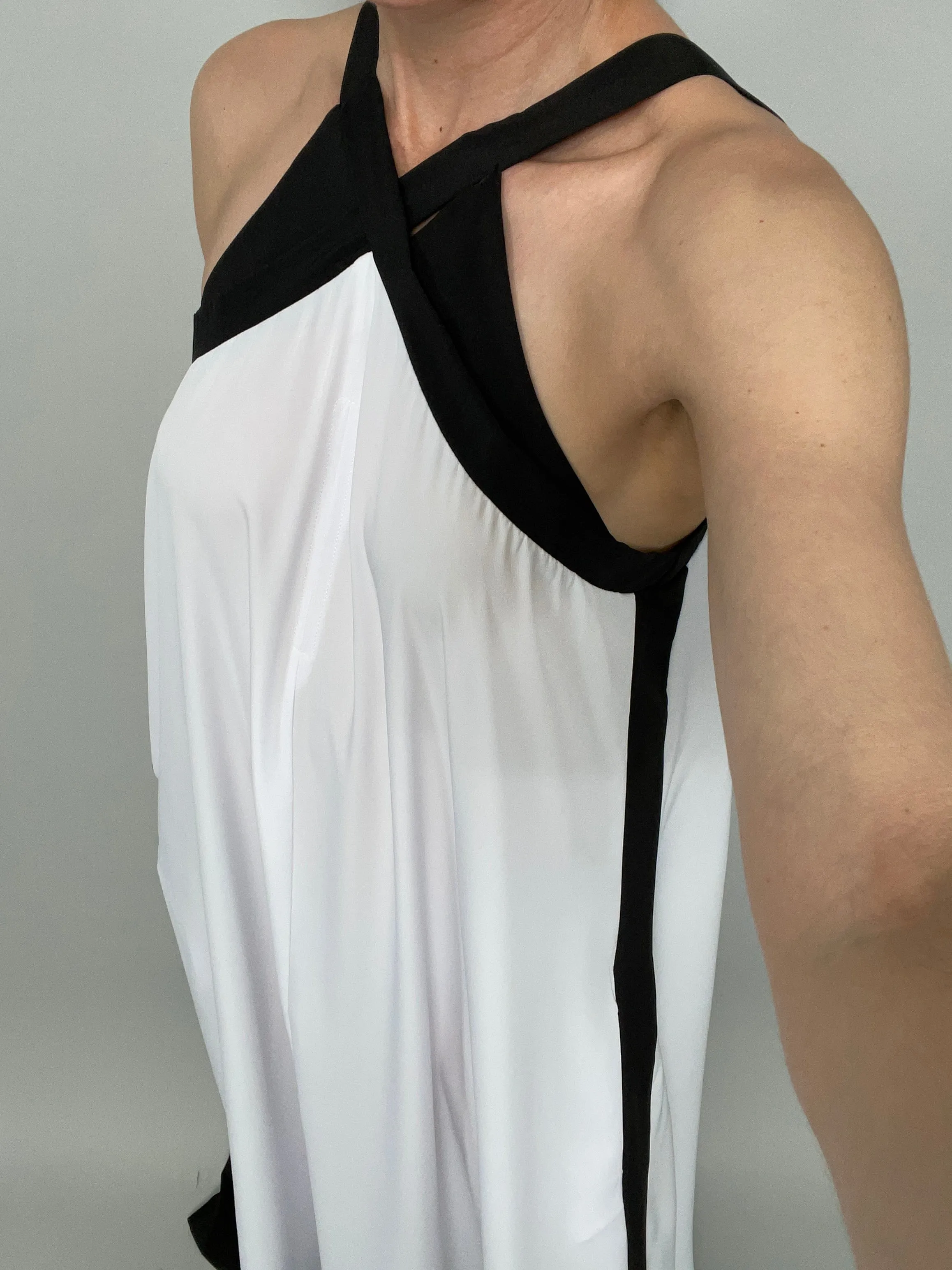 Saenid Color Block Maxi Dress