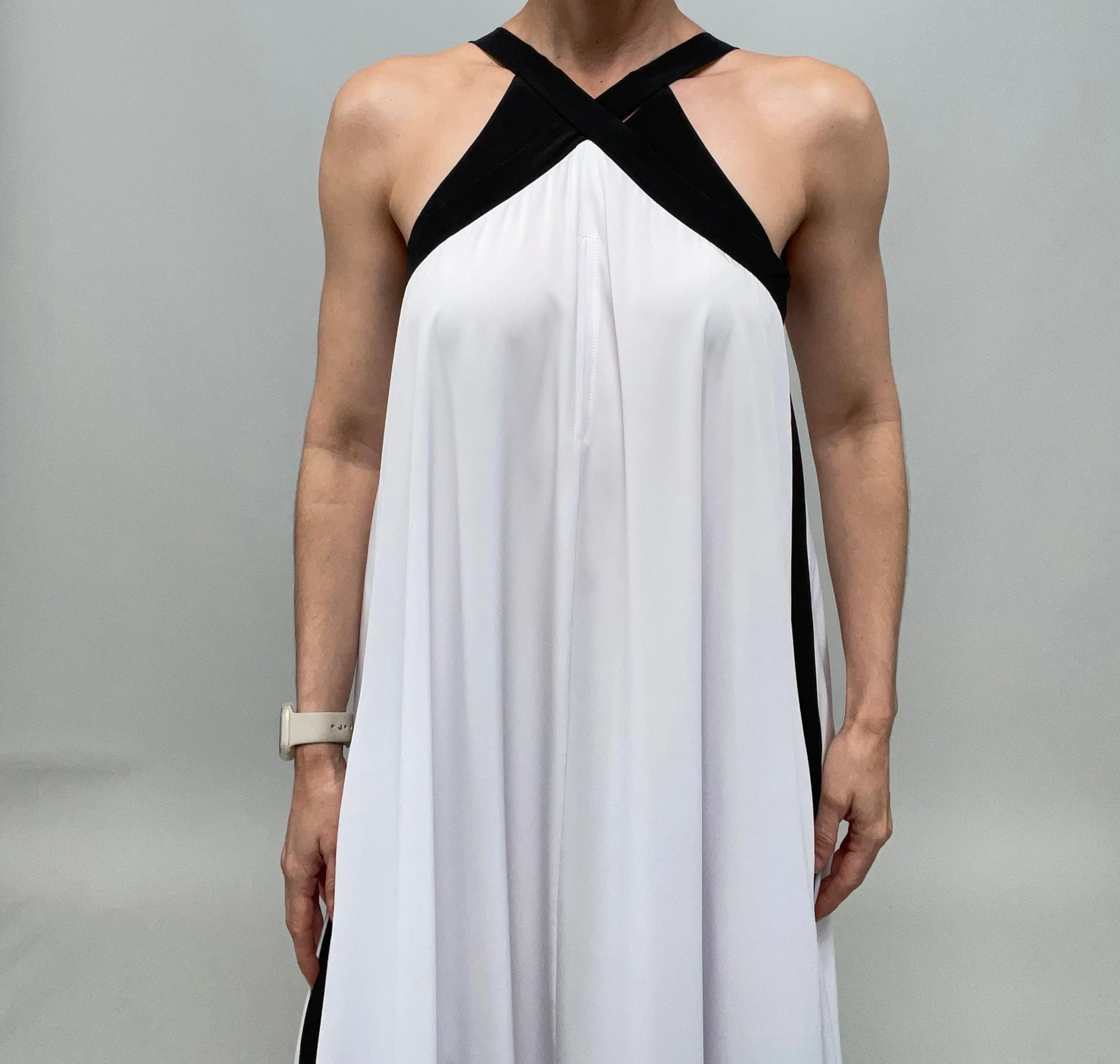 Saenid Color Block Maxi Dress