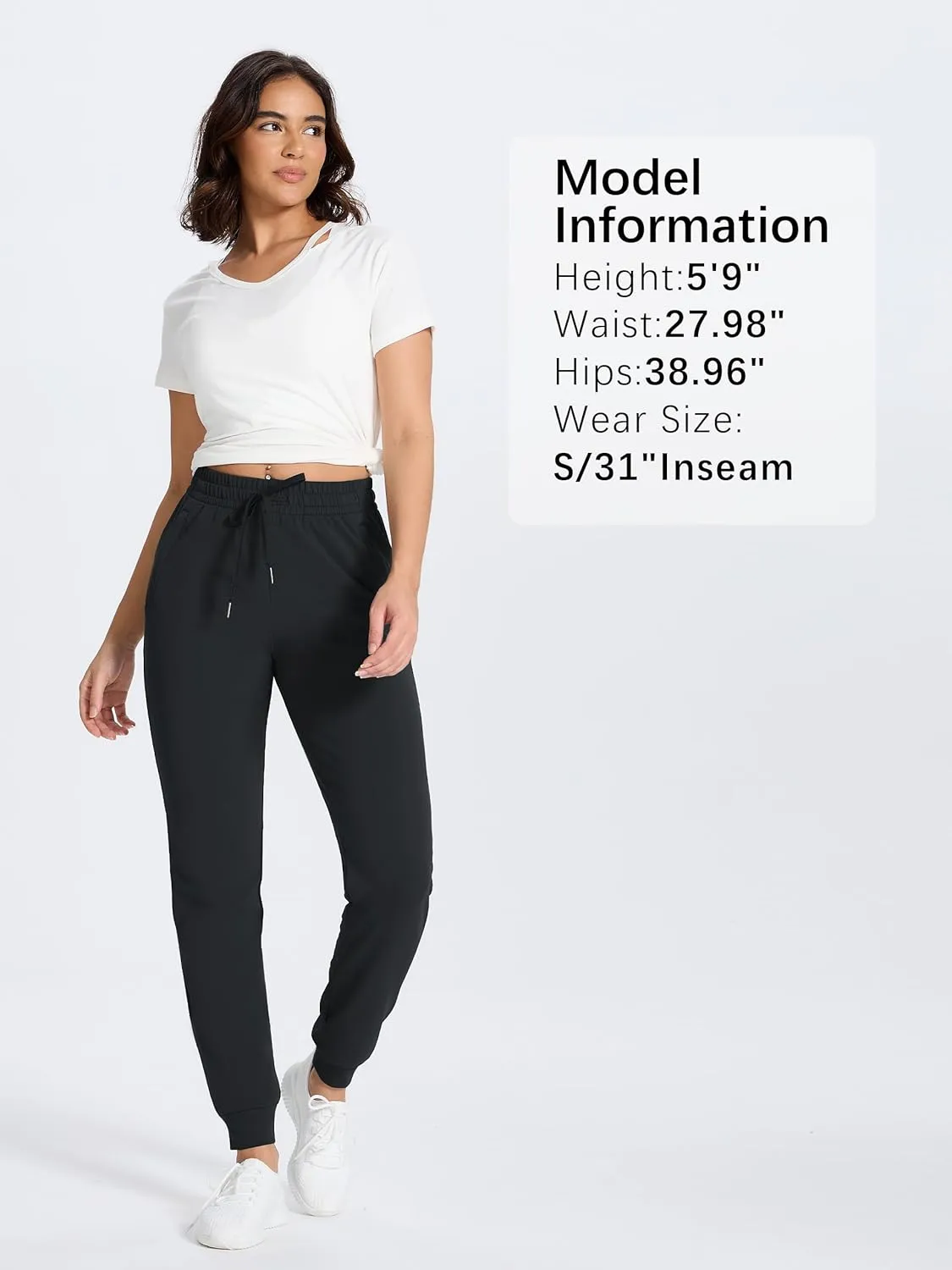 SEVEGO Women's 31"/33"/35" Inseam Tall Joggers Fleece Lined Sweatpants Water Resistant Thermal Athletic Running Pockets