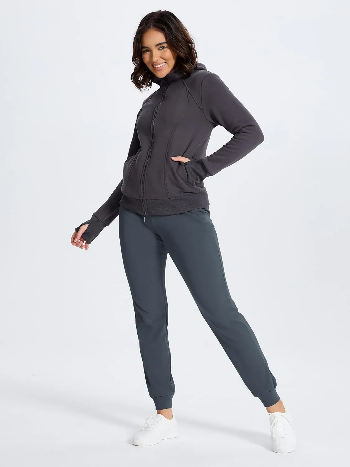 SEVEGO Women's 31"/33"/35" Inseam Tall Joggers Fleece Lined Sweatpants Water Resistant Thermal Athletic Running Pockets