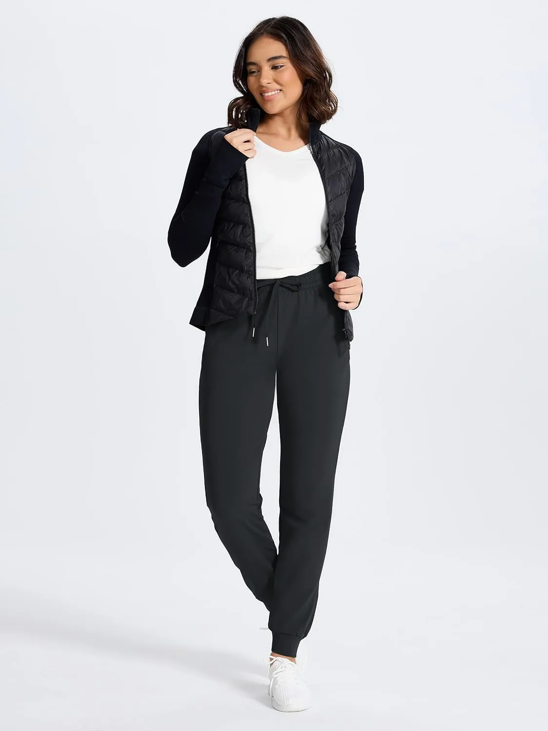 SEVEGO Women's 31"/33"/35" Inseam Tall Joggers Fleece Lined Sweatpants Water Resistant Thermal Athletic Running Pockets